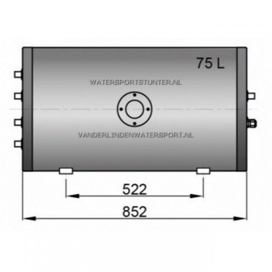 Vetus Boiler Dubbele Spiraal 75 Liter - WHT075