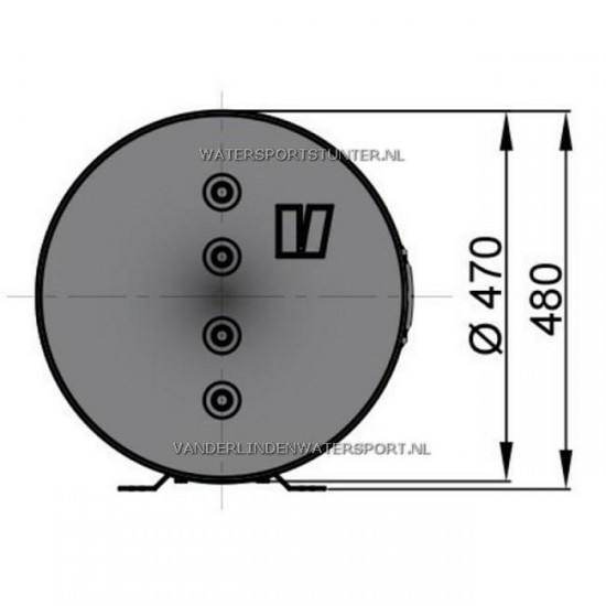 Vetus Boiler Dubbele Spiraal 25 Liter - WHT025